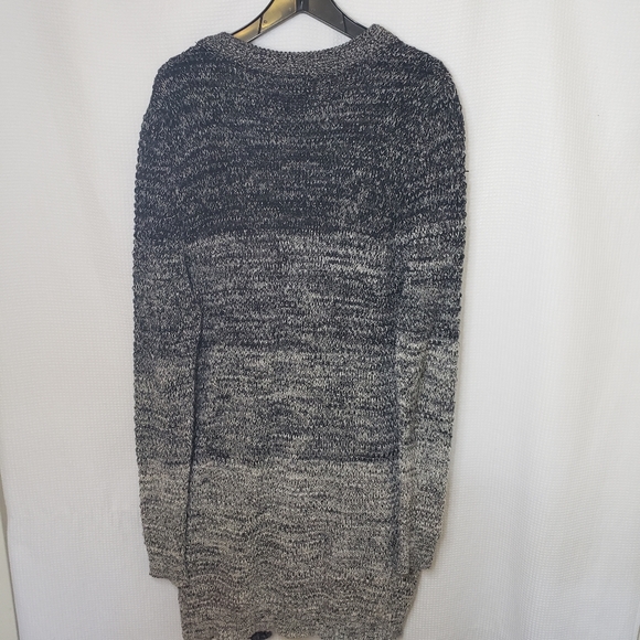 FANTASTIC Zara Men's Med/Lg LONG 100% Cotton Ombre Knit Cardigan Sweater Jacket - Picture 7 of 10